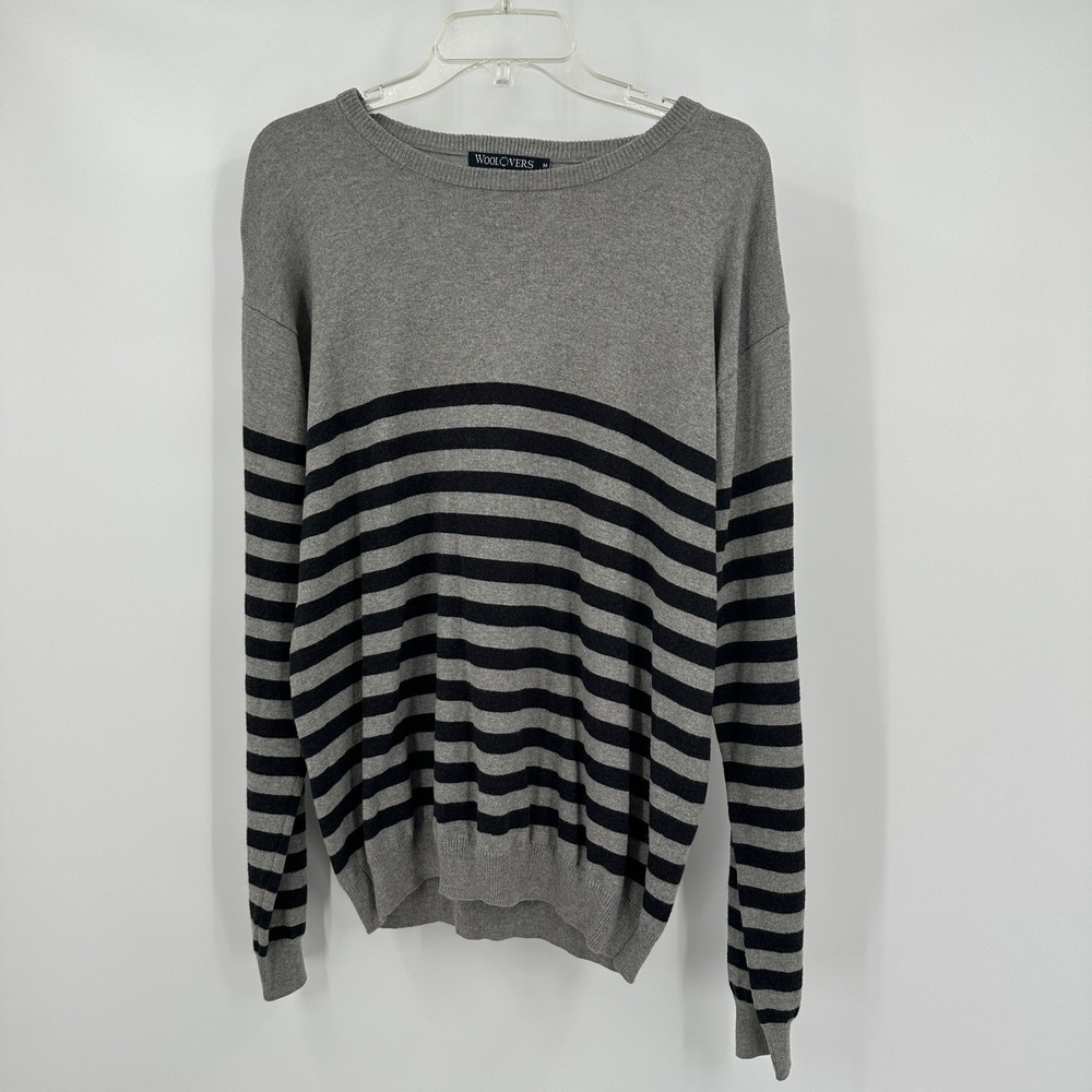 WoolOvers Womens Breton Quiet Luxury Sweater Size M Cashmere Blend Soft Girl
